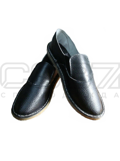 туфли кожа подошва кожа без перф с рег. рез черные